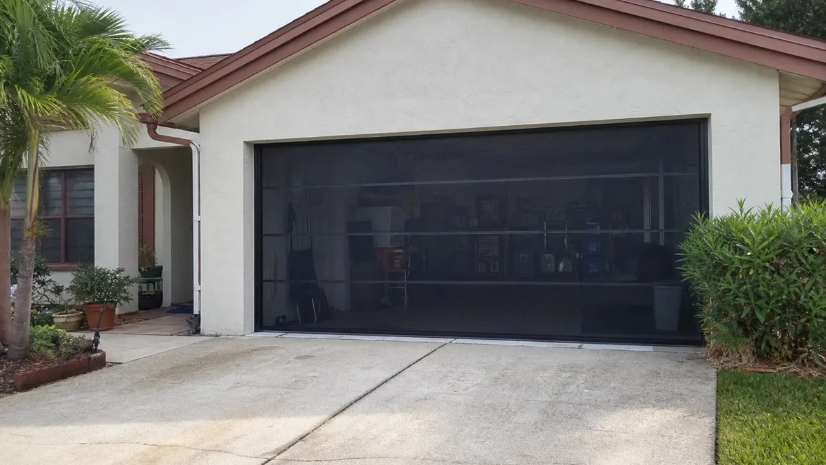 Completed garage screen style for Florida homes