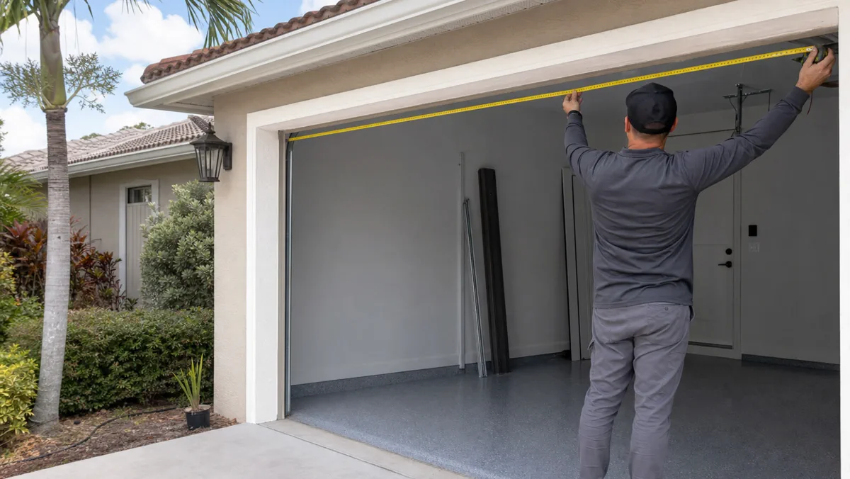 Port St. Lucie garage screen opening example